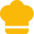 Here's an alt tag for the image: `Chef's hat icon`